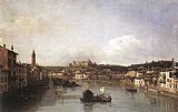 Bernardo Bellotto View of Verona and the River Adige from the Ponte Nuovo painting